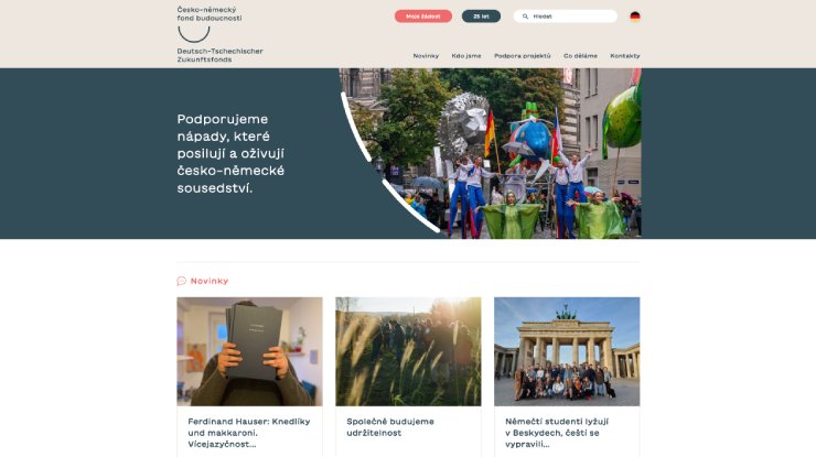 Screenshot of website Fond budoucnosti
